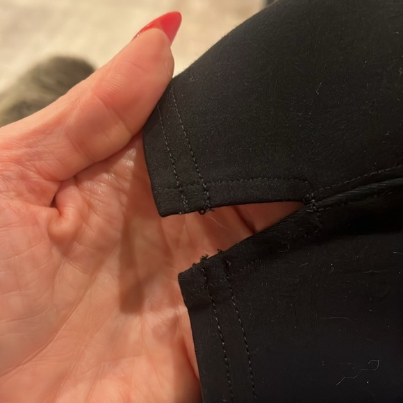 SPANX Ponte Ankle High Waisted Leggings split hem NWOT 2X black - Picture 8 of 10